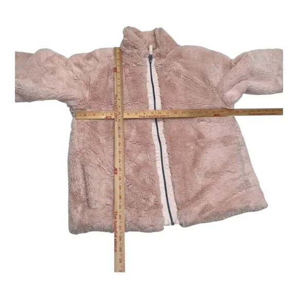 Patagonia Women’s Furry Fleece Jacket XXL (Jr) Pink Blush Full Zip - Picture 7 of 7